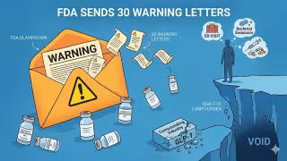FDA escalates compounded GLP-1 enforcement with 30 telehealth warning letters and manufacturing concerns at GenoGenix