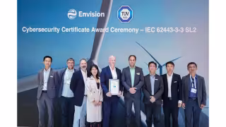 Envision Energy Wins TÜV SÜD IEC 62443-3-3 SL2 Cybersecurity Certificate