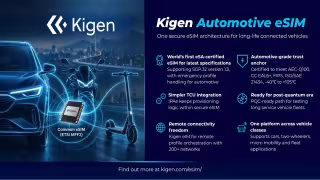 Kigen Achieves First GSMA eSA Certification for Automotive eSIMs