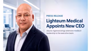 Lighteum Medical Names Gaurav Agarwal as New CEO