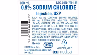 Otsuka ICU Medical Recalls Saline Bags Mislabeled as Potassium Chloride