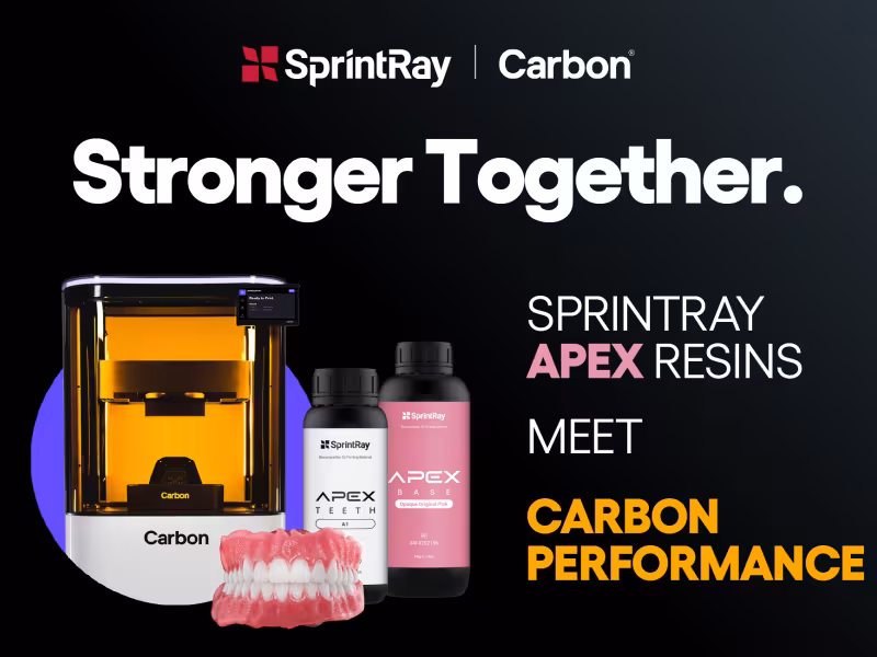 Elevating Digital Denture Production: SprintRay Apex Resins Gain Validation on Carbon M-Series Printers
