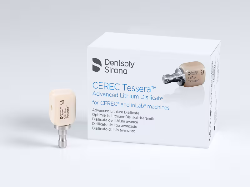 Dentsply Sirona Expands Chairside Implant Solutions with CEREC Tessera® Abutment Block and Calibra® Resin Cement