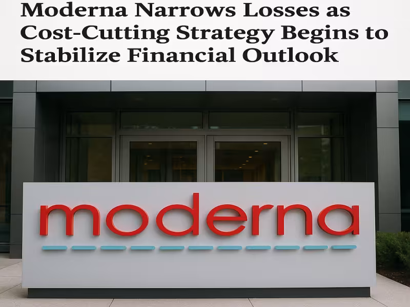 Moderna Narrows Losses as Cost-Cutting Strategy Begins to Stabilize Financial Outlook