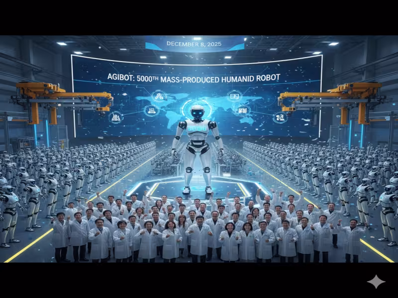 AGIBOT Marks 5,000th Humanoid Robot as Embodied AI Moves into Real-World Operations