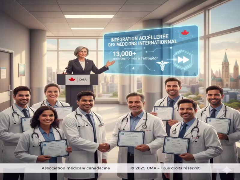b2b or b2c?  DÉCLARATION - L'Association médicale canadienne accueille favorablement les nouvelles mesures fédérales visant à accélérer l'intégration des médecins internationaux   News provided by Association médicale canadienne  08 Dec, 2025, 10:14 ET Share this article      OTTAWA, ON, le 8 déc. 2025 /CNW/ - L'Association médicale canadienne (AMC) accueille favorablement l'annonce faite aujourd'hui par Lena Diab, ministre de l'Immigration, des Réfugiés et de la Citoyenneté, concernant de nouvelles mesures