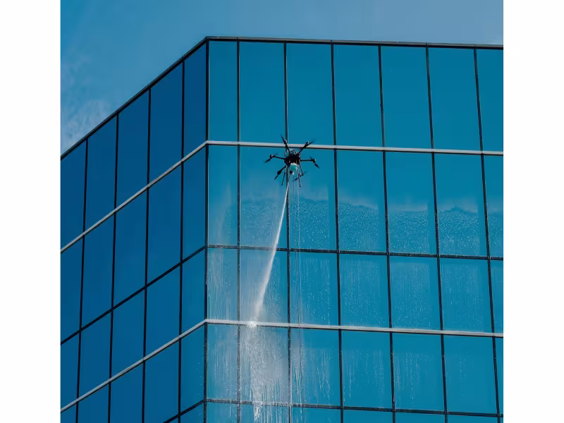 Lucid Bots Debuts Tethered Power System for Cleaning Drones