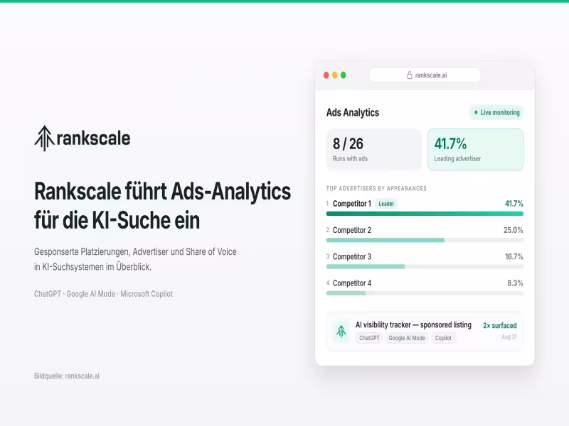 Rankscale Launches Ads-Analytics as ChatGPT Ads Expand to 31 EU Markets