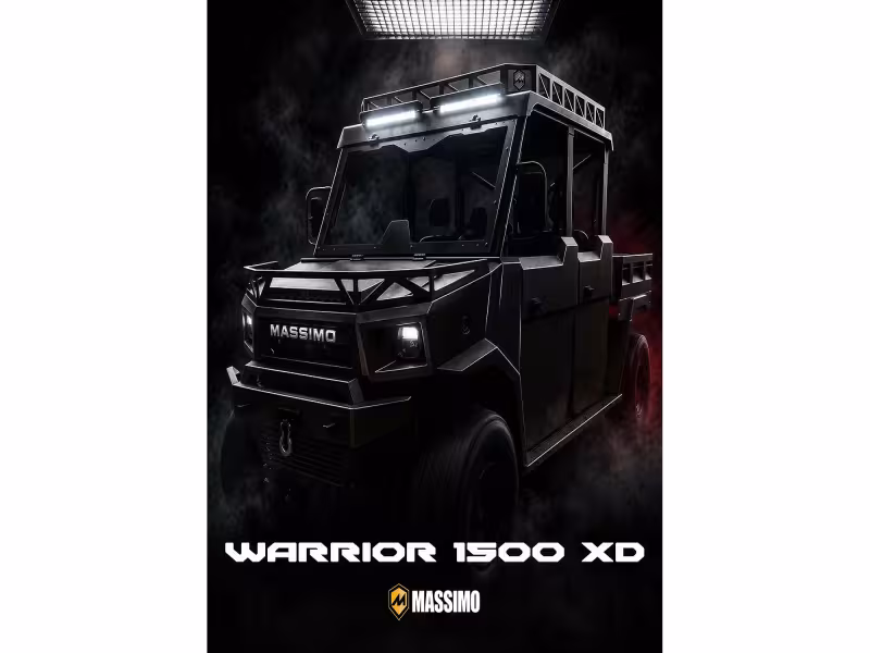 Massimo Launches Warrior 1500 UTV on New Scalable 1,499cc Platform