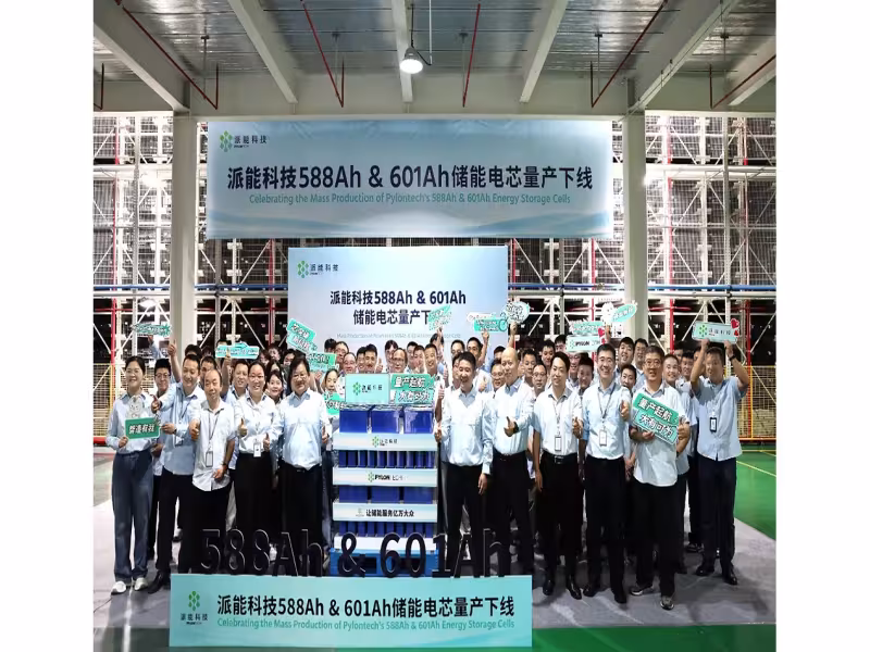 Pylontech Starts Mass Production of 588Ah, 601Ah LFP Cells