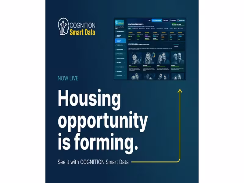 Green Builder Media Launches COGNITION Data Platform for Housing Industry