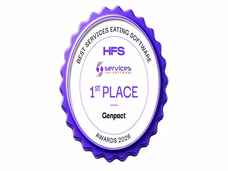 Genpact Wins Inaugural HFS Services-as-Software Award for AI Agents