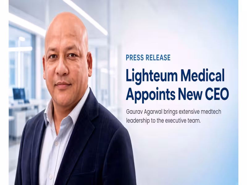 Lighteum Medical Names Gaurav Agarwal as New CEO