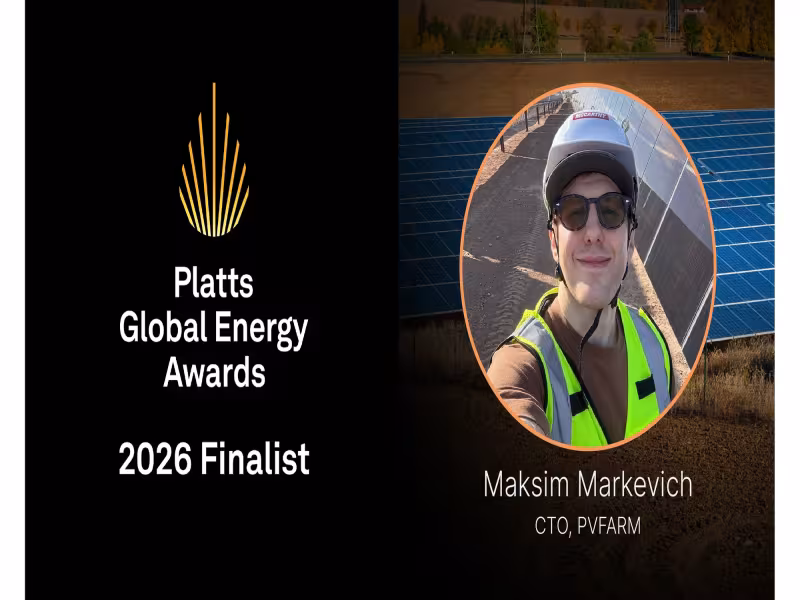 PVFARM CTO Named Finalist for 2026 Platts Global Energy Awards