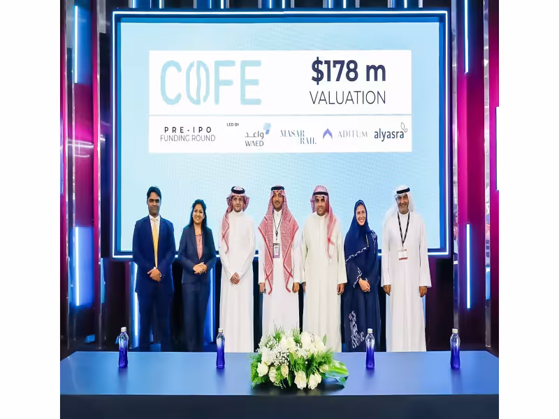 COFE Tech Hits $178M Valuation in Pre-IPO Round Led by Aramco's Wa'ed Ventures