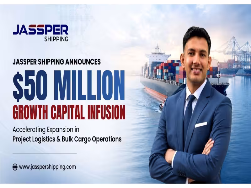 Jassper Shipping to Invest $50M, Anchors Global Growth in India