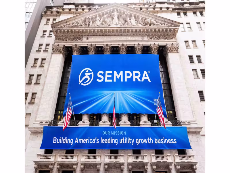 Sempra Rings NYSE Bell, Backs $65B Capital Plan for U.S. Grid