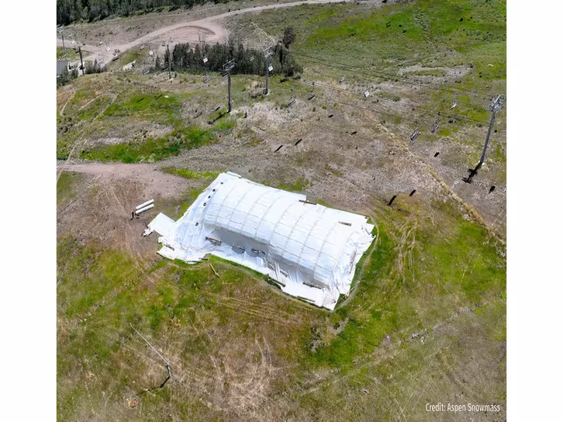 Snow Secure Mats Retain 85% of Snow Volume Through Aspen Summer