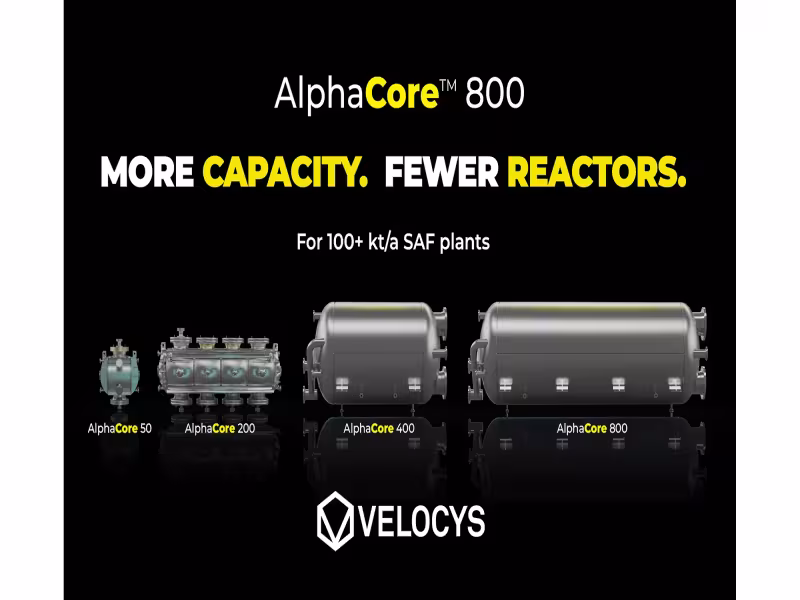 Velocys Launches AlphaCore 800, Doubling Fischer-Tropsch Reactor Capacity