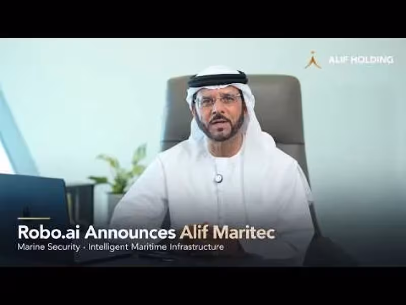 Robo.ai's Alif Holding to Launch Maritime Security Unit in UAE