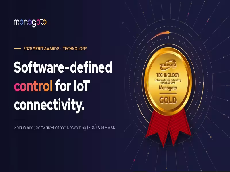 Monogoto Wins Merit Award for Software-Defined IoT Connectivity