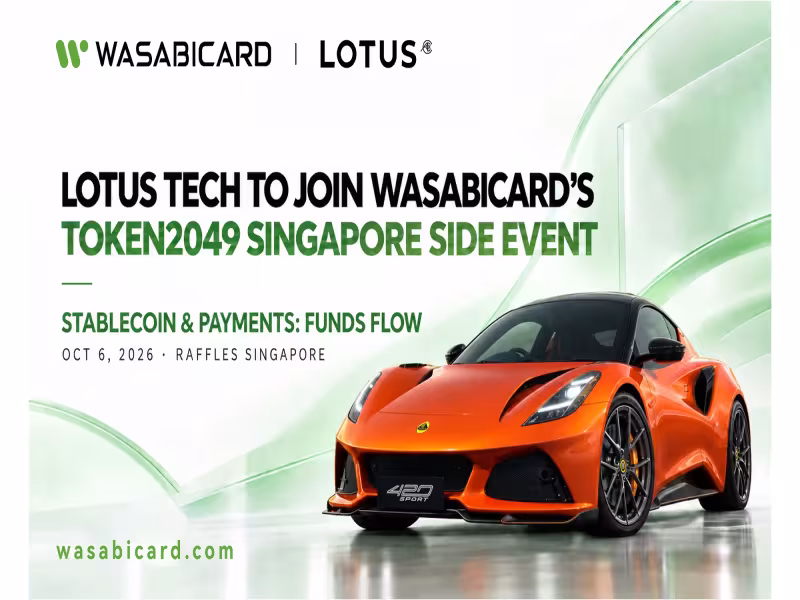 Lotus Tech CFO Joins WasabiCard's TOKEN2049 Stablecoin Payments Panel