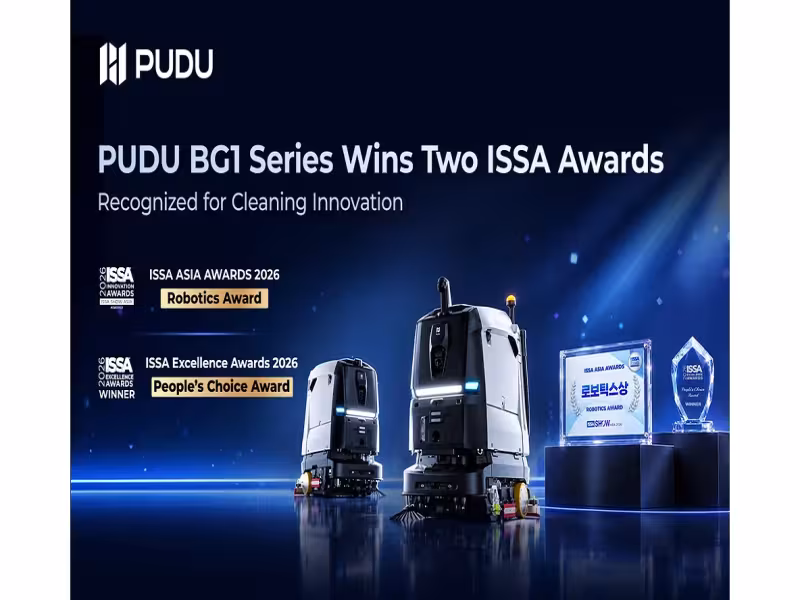 Pudu BG1 Cleaning Robot Wins Two ISSA Awards After RMB 100M Pre-Orders