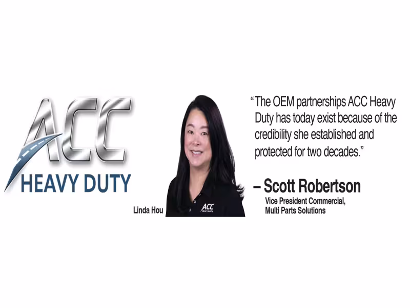 ACC Heavy Duty Names Brett Delp Sales Director as Linda Hou Retires