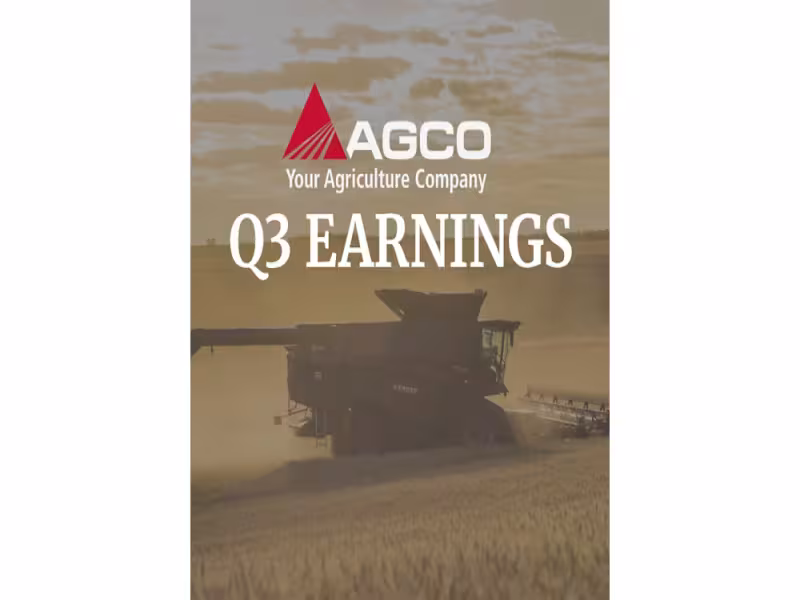 AGCO Q3 Sales Fall 8.6% to $2.3B as Europe, LatAm Demand Slumps