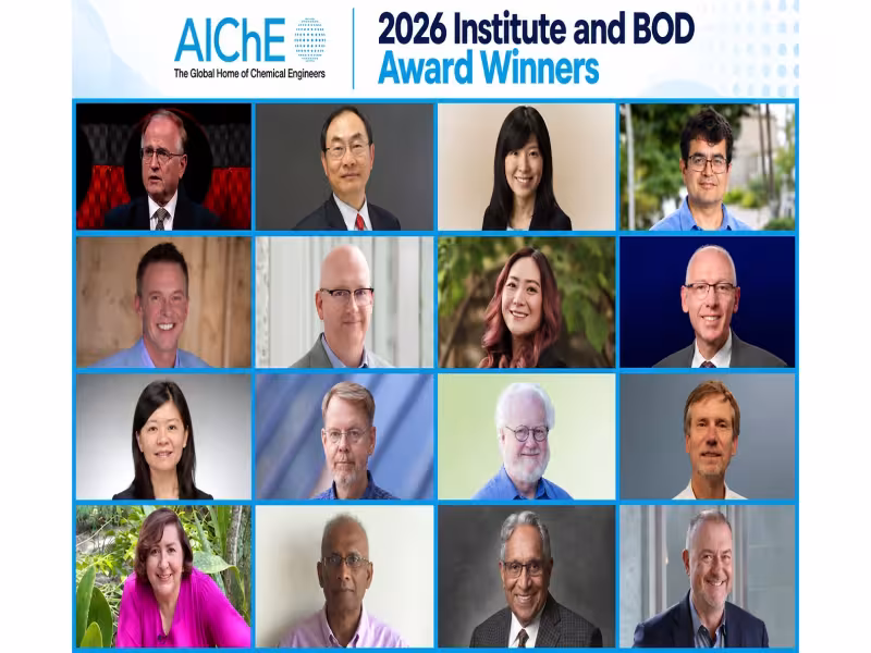 AIChE Names 16 Honorees for 2026 Chemical Engineering Awards