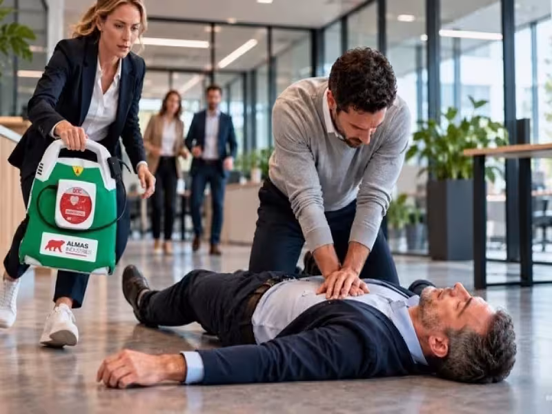 Workplace AEDs Fall Short Without Full Rescue-Chain Plan, Almas Says