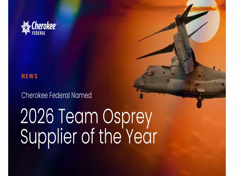 Cherokee Federal Named 2026 Team Osprey Supplier of the Year
