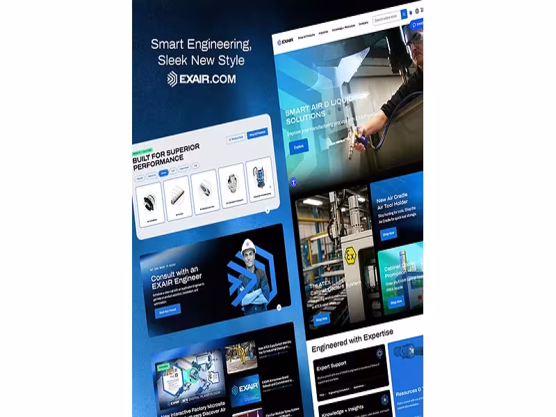 EXAIR Relaunches Website to Cut Steps From Industrial Equipment Purchases
