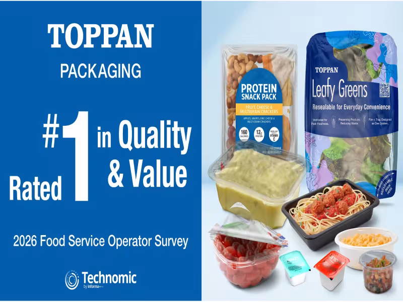 TOPPAN Packaging Tops Technomic Foodservice Supplier Survey